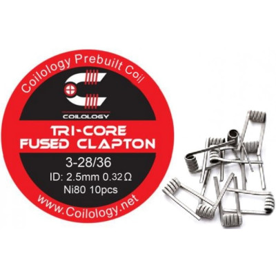 Coilology Tri-Core Fused Clapton předmotané spirálky Ni80 0,32ohm