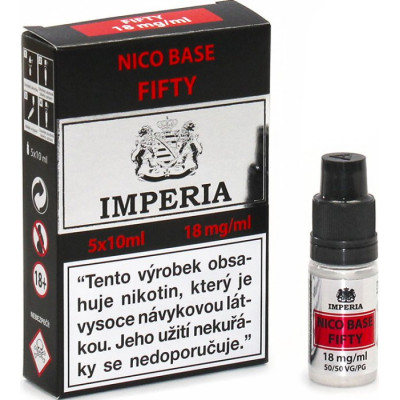 Nikotinová báze CZ IMPERIA 5x10 ml PG50-VG50 18mg