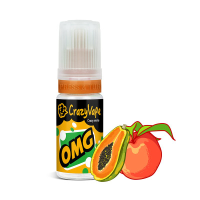 Příchuť CrazyVape 10 ml OMG (Broskev a papaya)