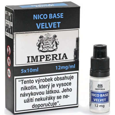 Nikotinová báze CZ IMPERIA Velvet 5x10 ml PG20-VG80 12mg