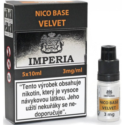Nikotinová báze CZ IMPERIA Velvet 5x10 ml PG20-VG80 3mg