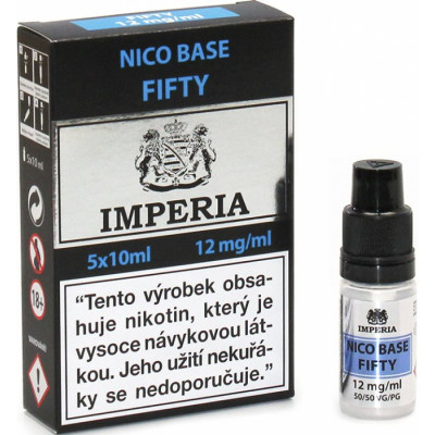 Nikotinová báze CZ IMPERIA 5x10 ml PG50-VG50 12mg