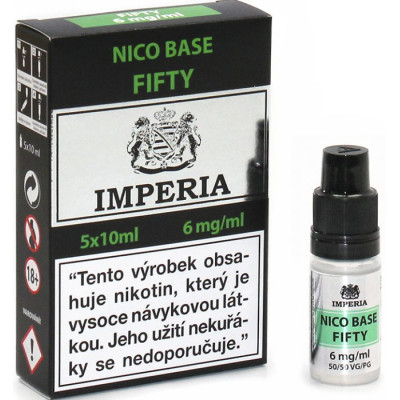 Nikotinová báze CZ IMPERIA 5x10 ml PG50-VG50 6mg
