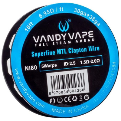Vandy Vape Superfine MTL Clapton odporový drát Ni80 3m