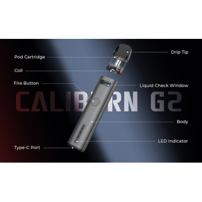 Uwell Caliburn G2 elektronická cigareta 750mAh Carbon Black