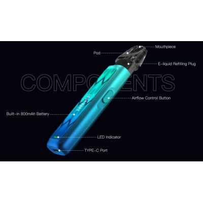 Lost Vape Ursa Nano Pod elektronická cigareta 800mAh Silver Carbon fiber