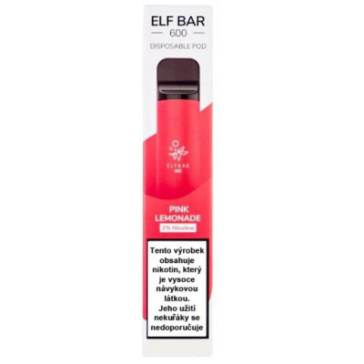 Elf Bar 600 elektronická cigareta Pink Lemonade 20mg