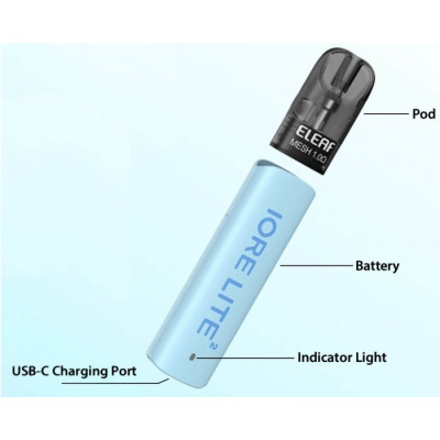 iSmoka-Eleaf IORE LITE 2 elektronická cigareta 490mAh White