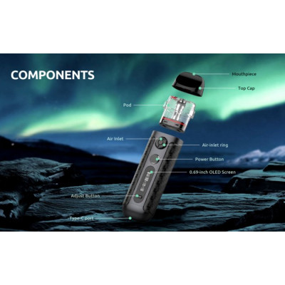 Smoktech Novo 5 elektronická cigareta 900mAh Rasta Green Cobra