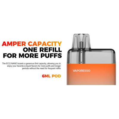 Vaporesso ECO Nano Pod elektronická cigareta 1000mAh Sunrise Orange