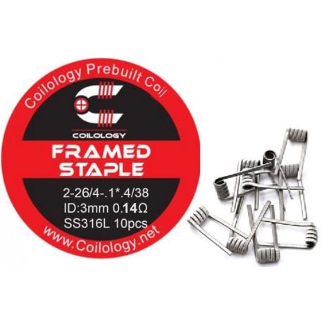 Coilology Framed Staple předmotané spirálky SS316 0,14ohm 10ks