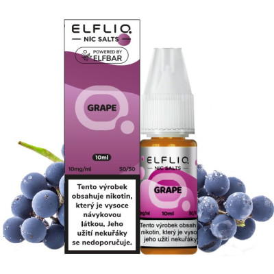 Liquid ELFLIQ Nic SALT Grape 10ml - 10mg