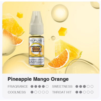 Liquid ELFLIQ Nic SALT Pineapple Mango Orange 10ml - 10mg