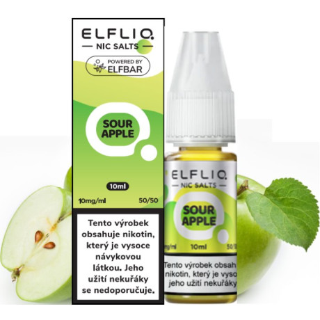 Liquid ELFLIQ Nic SALT Sour Apple 10ml - 10mg