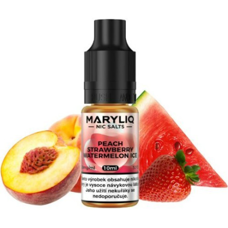 Liquid MARYLIQ Nic SALT Peach Strawberry Watermelon Ice 10ml - 20mg