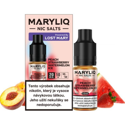 Liquid MARYLIQ Nic SALT Peach Strawberry Watermelon Ice 10ml - 20mg