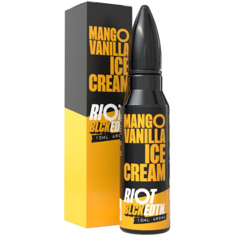 Příchuť Riot Squad BLCK EDTN S&V 10ml Mango Vanilla Ice Cream (Mango s vanilkovou zmrzlinou)