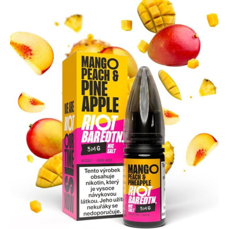Liquid Riot BAR EDTN Salt Mango Peach Pineapple (Mango, broskev a ananas) 10ml-20mg
