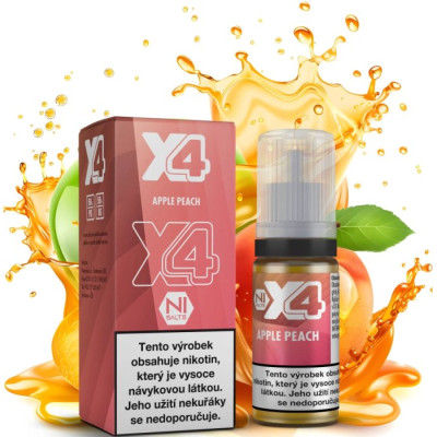 Liquid X4 Bar Juice - Jablko a broskev (Apple Peach) 10ml - 20mg