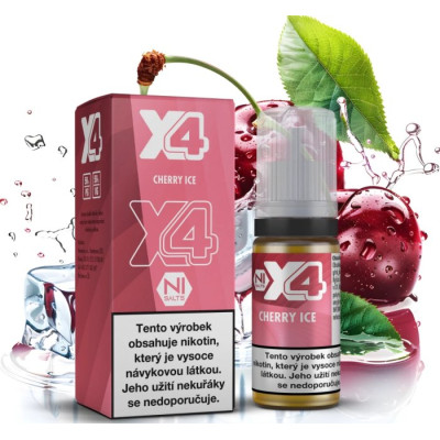 Liquid X4 Bar Juice - Chladivá třešeň (Cherry Ice) 10ml - 10mg