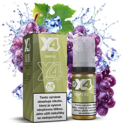 Liquid X4 Bar Juice - Chladivé hroznové víno (Grape Ice) 10ml - 10mg