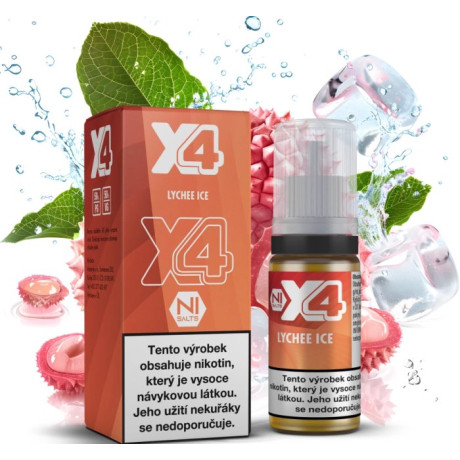 Liquid X4 Bar Juice - Chladivé liči (Lychee Ice) 10ml - 20mg