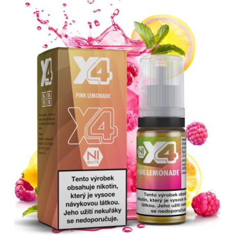 Liquid X4 Bar Juice - Růžová limonáda (Pink Lemonade) 10ml - 10mg