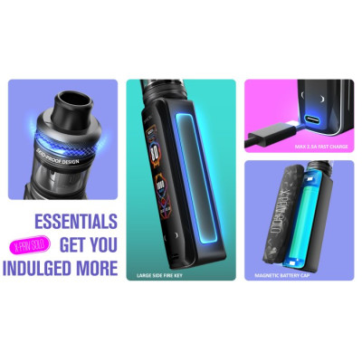 Smoktech X-PRIV Solo 80W Grip Full Kit Silver Lines