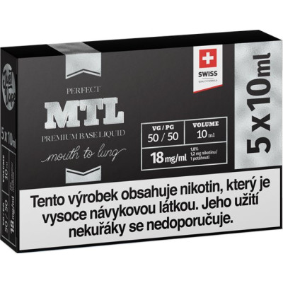 Booster JustVape MTL (50VG/50PG) 5x10ml - 18mg