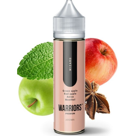 Příchuť ProVape Warriors S&V 10ml: Wizard (Zelené jablko, červené jablko, anýz, mentol)