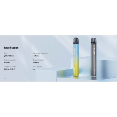 iSmoka-Eleaf ISILK LITE elektronická cigareta 500mAh Blue-Yellow gradient