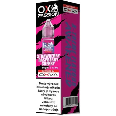 Liquid OXVA OX PASSION Salts Strawberry Raspberry Cherry 10ml - 10mg