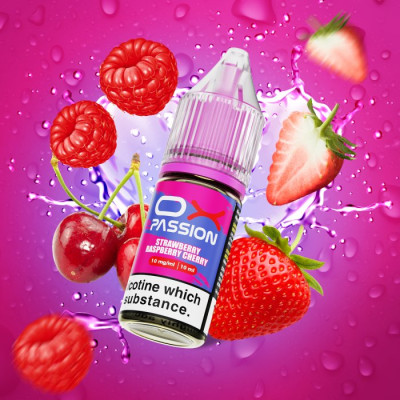 Liquid OXVA OX PASSION Salts Strawberry Raspberry Cherry 10ml - 20mg