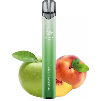 Elf Bar 1000 elektronická cigareta 20mg Apple Peach