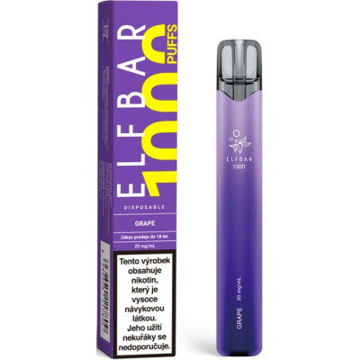 Elf Bar 1000 elektronická cigareta 20mg Grape