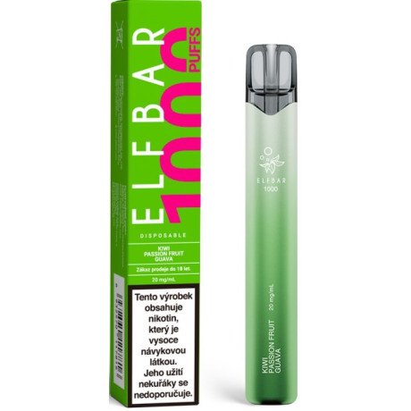 Elf Bar 1000 elektronická cigareta 20mg Kiwi Passion Fruit Guava