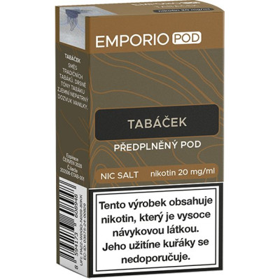 EMPORIO POD cartridge Tabáček 20mg 1Pack