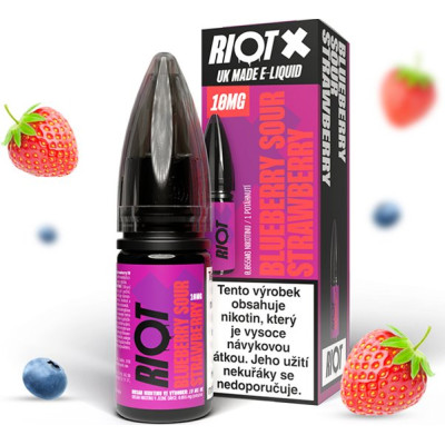 Liquid RIOT X Salt Blueberry Sour Strawberry (Kyselá borůvka a jahoda) 10ml-20mg
