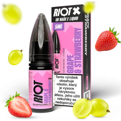 Liquid RIOT X Salt Grape & Strawberry (Hroznové víno a jahoda) 10ml-20mg