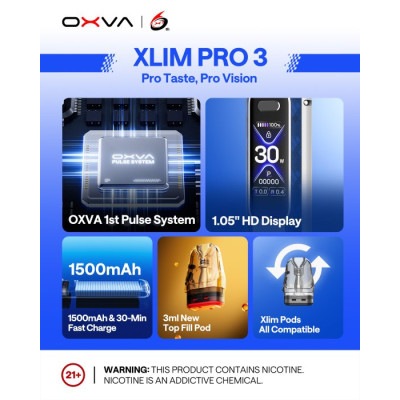 OXVA Xlim Pro 3 elektronická cigareta 1500mAh Pro Carbon