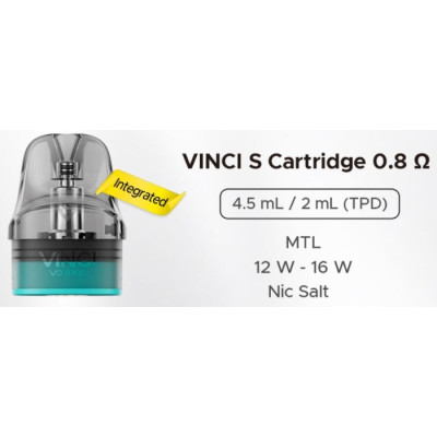 VOOPOO VINCI S cartridge 0,8ohm 2ml 2Pack