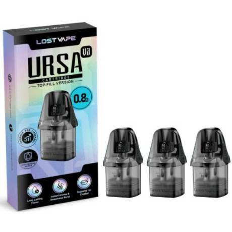 Lost Vape Ursa Pod V3 cartridge 0,8ohm 2,5ml 3Pack