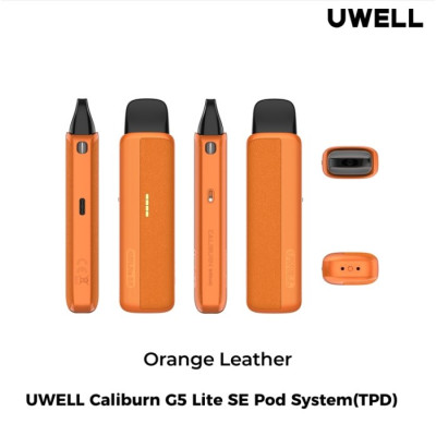 Uwell Caliburn G5 Lite SE Pod elektronická cigareta 1600mAh Orange Leather