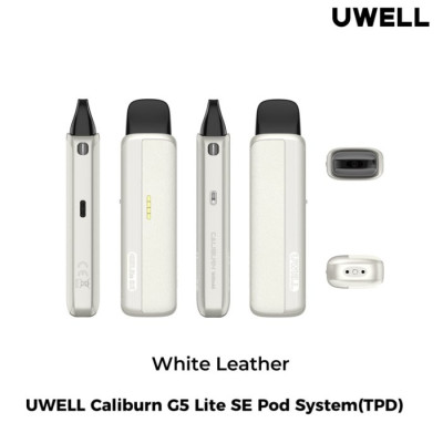 Uwell Caliburn G5 Lite SE Pod elektronická cigareta 1600mAh White Leather