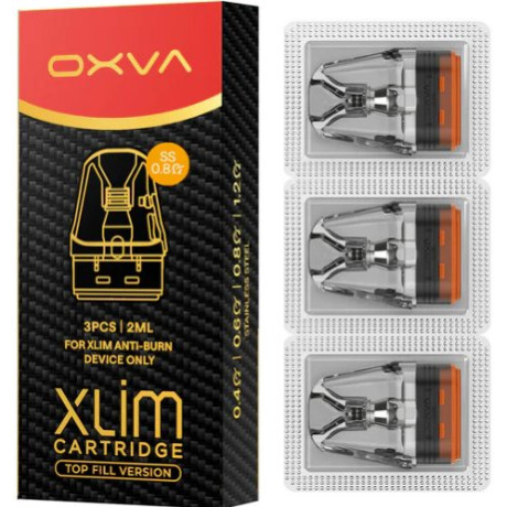 OXVA Xlim Top Fill SS cartridge 0,8ohm 2ml 3Pack