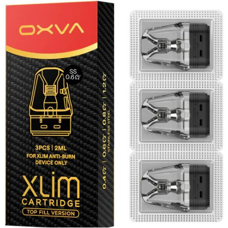 OXVA Xlim Top Fill SS cartridge 0,6ohm 2ml 3Pack